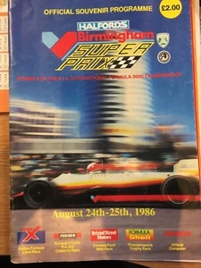 Officiel Brscc , Birmingham Super Prix Programme Août 24th-25th 1986 - Picture 1 of 4