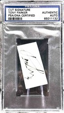 Tony Parker Cut Auto Hand Signed Signature Autograph PSA/DNA Authentic Hornets