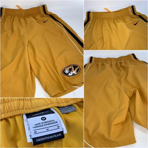 Mizzou Tigers Nike Basketball Shorts M Men Gold Authentic Team New YGI E3-289 Cover