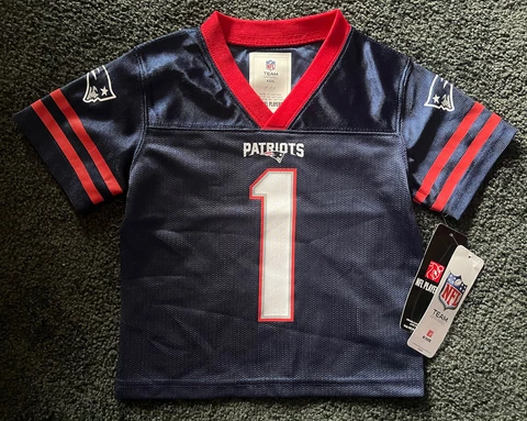 New England Patriots Football Jersey size 2T Cam Newton  number 1 Cover