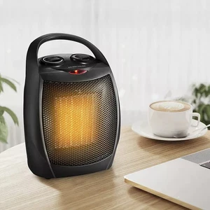 INTERTEK COMPACT PTC CERAMIC SPACE HEATER W/ FAN, FH104T, 750/1500W, BLACK - Picture 1 of 4