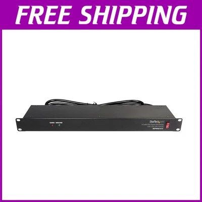 8-Outlet Horizontal Rack Mount Power Distribution PDU with Surge Protection - Image 1 of 4