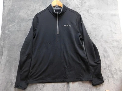 Pulôver masculino Nike Dri-FIT extra grande preto quarto de zíper logotipo Telarus 779796-010 - Imagem 1 de 4