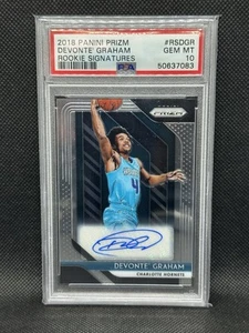 2018 Panini Prizm Devonte Graham Rookie Signatures Auto PSA 10 Gem Mint - Picture 1 of 2