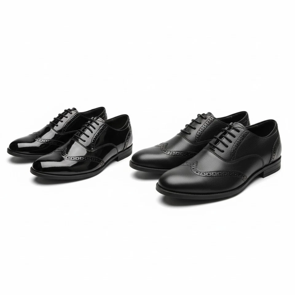A2Z Niños Hombre Clásico Oxford Zapato Escuela Universidad Oficina Cordones Gala - Imagen 1 de 1