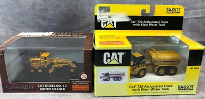 DIE CAST CAT 730 TRUCK NO.12 MOTOR GRADER 1:87 SCALE NORSCOT NIB 2 IN LOT - Image 1 of 4