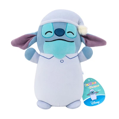 Squishmallows HugMees 迪士尼 Stitch 睡前针 10 英寸 长毛绒 — 第 1/3 张图片