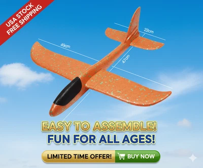 Avión planeador de espuma EPP de 48 cm juguete avión acrobacias aire libre para niños Foto 1 de 4