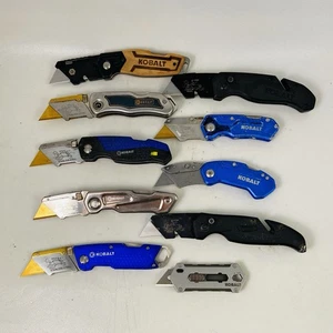🌟Set bestehend aus 10 Kobalt klappbaren Lockback Taschenmesser Allzweckmesser Teppichmesser Messer - Bild 1 von 7