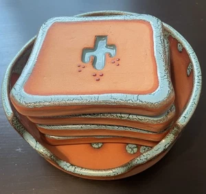 Southwest Redware Terra Cotta Coasters 4 Designs 4.0 In - Picture 1 of 6