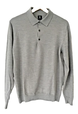 Polo BOGGI Lana Merino Gris Italiano Tejido Extra Fino Talla Med 52 cm Foto 1 de 4