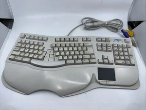 Liteon SK-6000 Ergonomic Split Wired PS/2 Keyboard Untested Good Condition - Picture 1 of 7