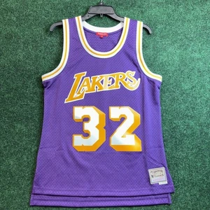 Women Jersey Size Large Los Angeles Lakers Mitchell And Ness Magic Johnson # 32 - Picture 1 of 7