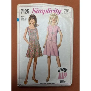 Simplicity Sewing Pattern 7125 Misses' Jiffy Dress & Jacket Size 18 Bust 38 - Picture 1 of 4