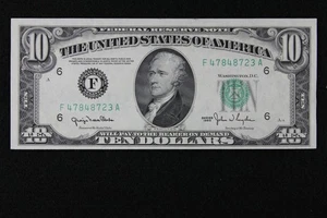 $10 1950 CU Narrow Federal Reserve Note F47848723A plain series F6 Atlanta ten $ - Picture 1 of 3
