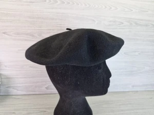 Classic Vintage Black 100% Wool French Beret Para Delux Impermeable France - Picture 1 of 6