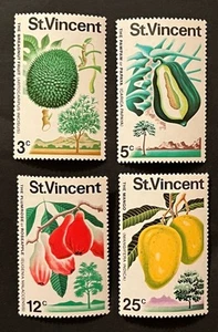 Travelstamps: 1972 St. Vincent Stamps Sg 340-343 - Tropical Fruits Mint MOGH - Picture 1 of 5