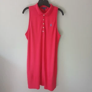 Ralph Lauren Women's Size XL Polo Dress Sleeveless Pink Collared 100% Cotton - Picture 1 of 14