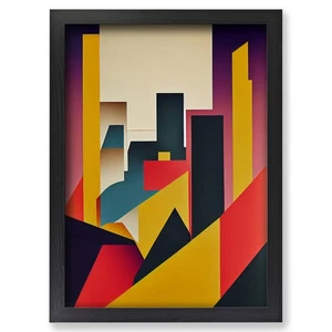 Framed The Abstract Architecture No.5 Skyscraper Wall Art Canvas Print Picture - Picture 1 of 4