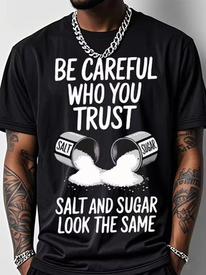 Men's Funny Trust Warning Pro Club Shaka Tee Shirt Be Careful Who You Trust - Image 1 of 4