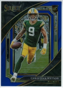 Panini Select Suite Level Blue Prizm 2022/99 Christian Watson RC #330 Rookie - Imagen 1 de 2