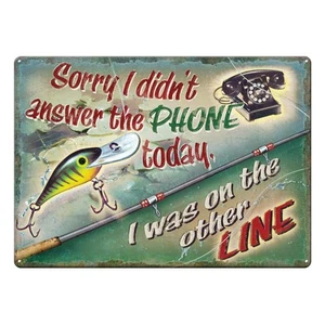 Rivers Edge Products Tin Sign, 17" x 12" Weatherproof Metal Wall Art, On The - Picture 1 of 1