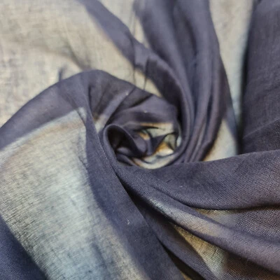 Navy Blue Cotton Lawn Material Dress Costume Craft Drape Fabric By Meter 44" - Image 1 of 3