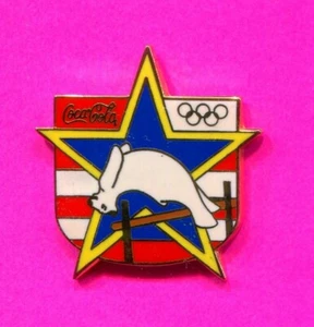 1996 OLYMPIA PIN COCA COLA EISBÄR PIN HIGH JUMP PIN AMINCO USA PIN PL2 - Bild 1 von 1
