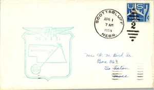 Frontier Airlines First Flight Scottsbluff Nebraska - Minot North Dakota - 1959 - Picture 1 of 2