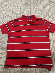 Polo by Ralph Lauren men’s XL red striped short sleeved polo - Picture 1 of 5