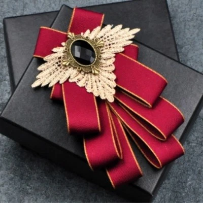 Mens Crystal Satin Check Bownot Bow Ties Classic Formal WeddingSuit Neck Decor - Image 1 of 4