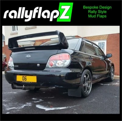 rallyflapZ | Mud Flaps & Fixings FITS: Subaru Impreza WRX|STI 01-07 Black 4mm *G - Image 1 of 2