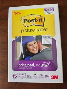 3M Post It Picture Paper 15 Sheets 4 x 6 in New Sealed For Inkjet Printer 7.5mil - Picture 1 of 1