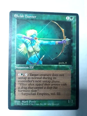 MTG Elvish Hunter Fallen Empires 67a Regular Common - some wear on corners - Image 1 of 3