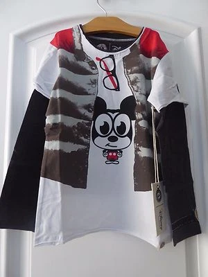Mini Shatsu Boys Nwt Disney Mickey Mouse Puffy Twofer Top Size 7 7T - Image 1 of 4