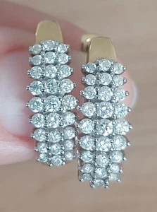 Canadian Diamonds Creolen ~ 750 Gold ~ 54 Brillanten ~ SI ~ zus. ca. 1,0 ct - Bild 1 von 6