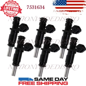 6x OEM Siemens Fuel Injectors for 2006-2007 BMW 530I BMW 530XI L6 3.0L 7531634 - Picture 1 of 7