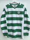 CELTIC Football Shirt Nike Green Striped #13 Long Sleeve Mens Small S