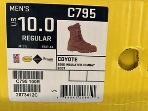 Belleville C795 200g Insulated Waterproof Combat Boot Coyote Size 10.0 Regular - Picture 1 of 5