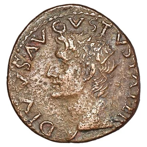 Monnaie romaine AUGUSTE As 34-37 ap. JC revers Aigle SC Rome Bronze RIC.82 - Picture 1 of 2