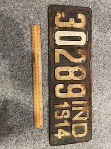 1914 INDIANA NUMMERNSCHILD 30289 Originallack - Bild 1 von 2