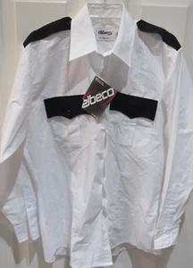 NEW ELBECO Paragon Plus Long Sleeve Uniform Shirt SIZE 16 34/35 NWT white black - Picture 1 of 5