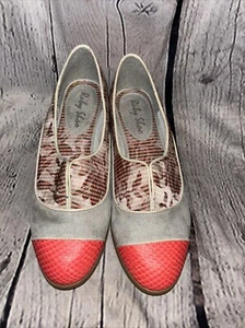 Beautiful Ruby Shoo Brooke Coral Low Heel Loafers Size 7 US UK 5 EU 38 Floral - Picture 1 of 6