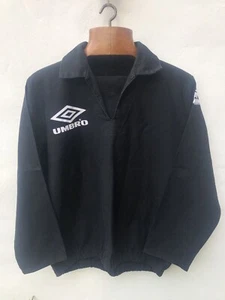 Vintage Umbro Pro Training Drill Top Sweatshirt Men’s Medium Black 90s Football - Imagen 1 de 13