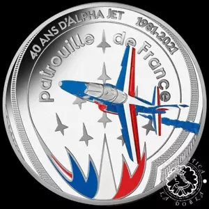 LADOBLA | 2021 - Estuche 10 EURO Plata - Alpha Jet - Francia - Imagen 1 de 2