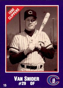 1990 Columbus Clippers Police #15 Van Snider - NM Baseball Card