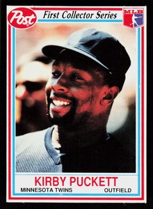 1990 Post Cereal Kirby Puckett #3  Baseball  Minnesota Twins