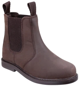 Kids Cotswold Camberwell Brown Leather Lightweight Chelsea Dealer Boots Shoes - Picture 1 of 6