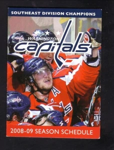 Washington Capitals Alex Ovechkin 2008-09 Schedule Caps Kids Club - Picture 1 of 2