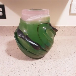 Jarrón Loumani Ada Artglass firmado y fechado 2004 ~10,5" de alto - Imagen 1 de 15